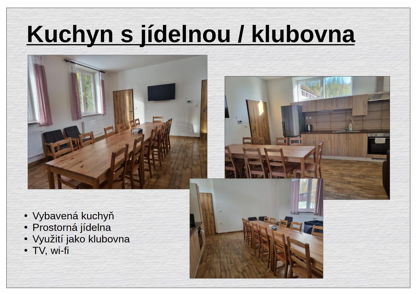 Dvojlůžkové pokoje RS Zálesí JIDELNA ŠKOLY
